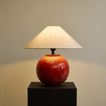 Emberveil Ceramic Table Lamp with Fabric Shade for Bedroom and Living Room