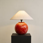 Emberveil Ceramic Table Lamp with Fabric Shade for Bedroom and Living Room