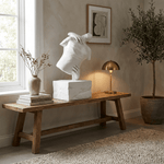 Embrace Form Sculpture — Glossy White Figurative Art for Modern Interiors