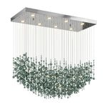 Emerald Rainfall Crystal Chandelier – Customizable Designer Pendant Light