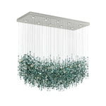 Emerald Rainfall Crystal Chandelier – Customizable Designer Pendant Light