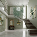 Emerald Rainfall Crystal Chandelier – Customizable Designer Pendant Light