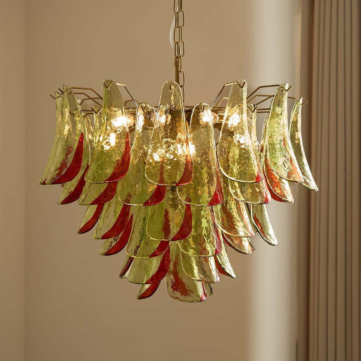 Marielle Glass Chandelier – Modern Art Deco Pendant Light for Dining Room & Foyer