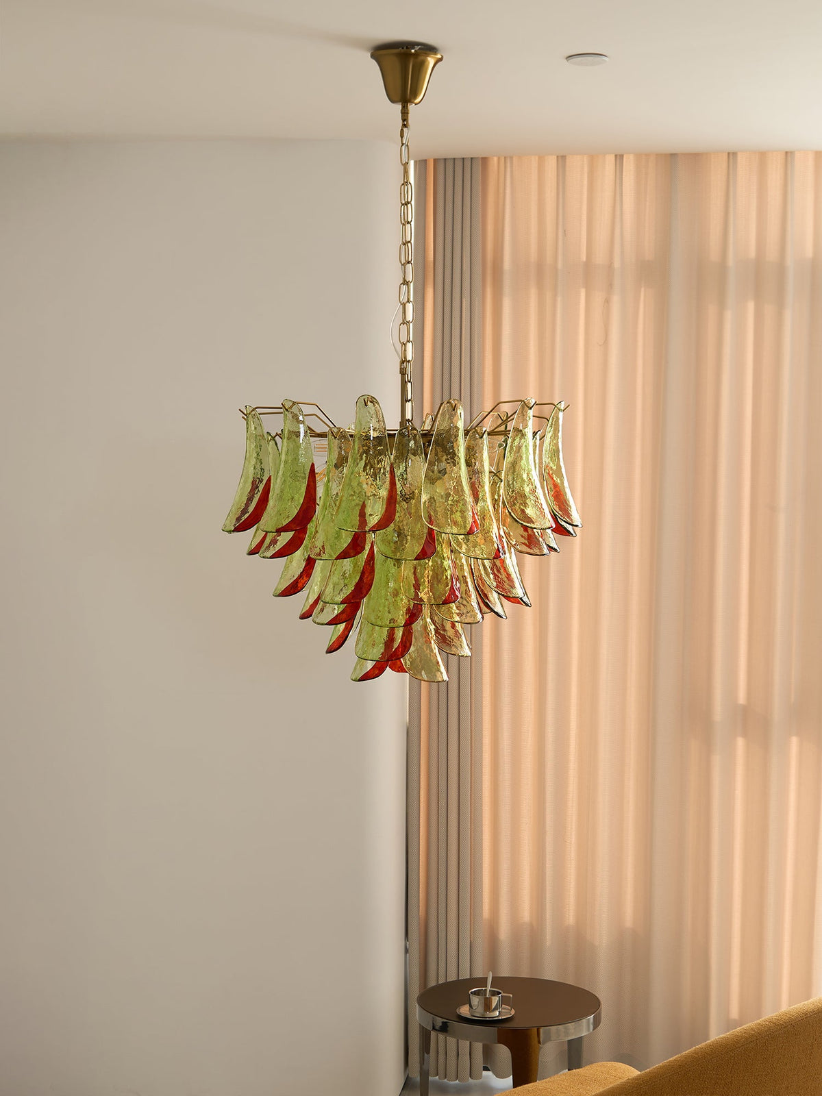 Marielle Glass Chandelier – Modern Art Deco Pendant Light for Dining Room & Foyer