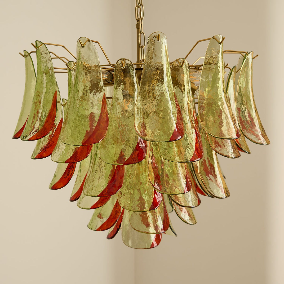 Marielle Glass Chandelier – Modern Art Deco Pendant Light for Dining Room & Foyer