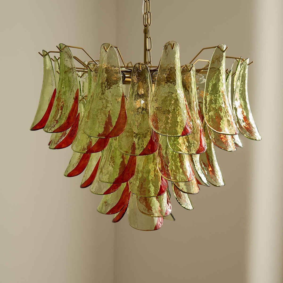 Marielle Glass Chandelier – Modern Art Deco Pendant Light for Dining Room & Foyer