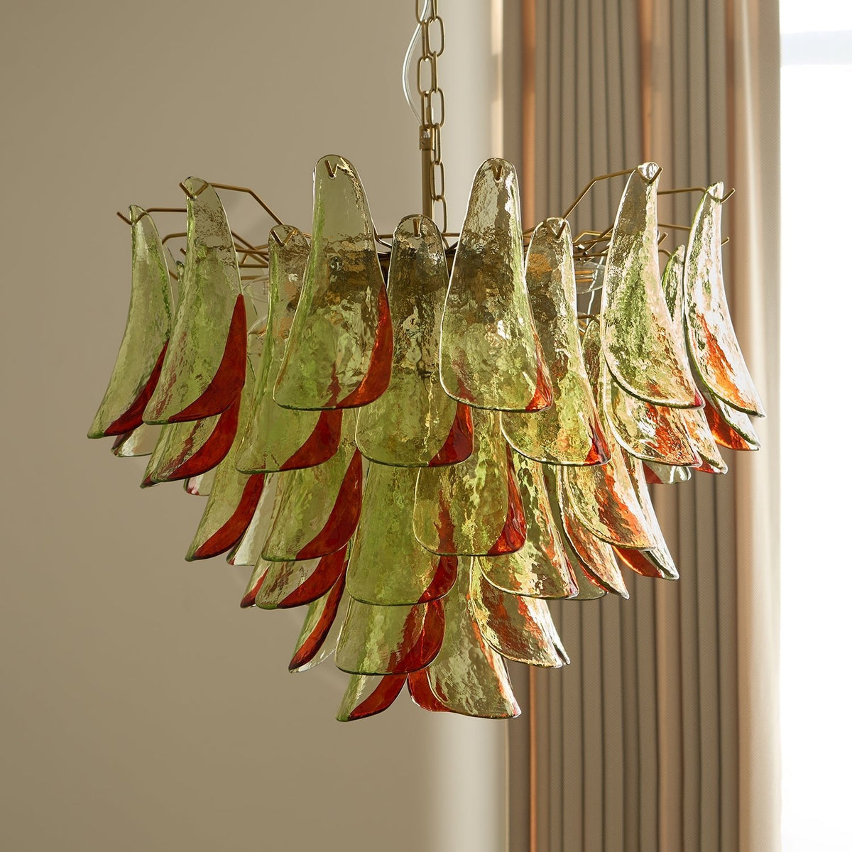 Marielle Glass Chandelier – Modern Art Deco Pendant Light for Dining Room & Foyer