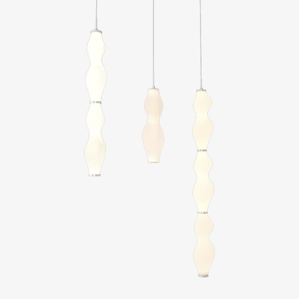 Empirico Sculptural LED Pendant Light in White Polyethylene