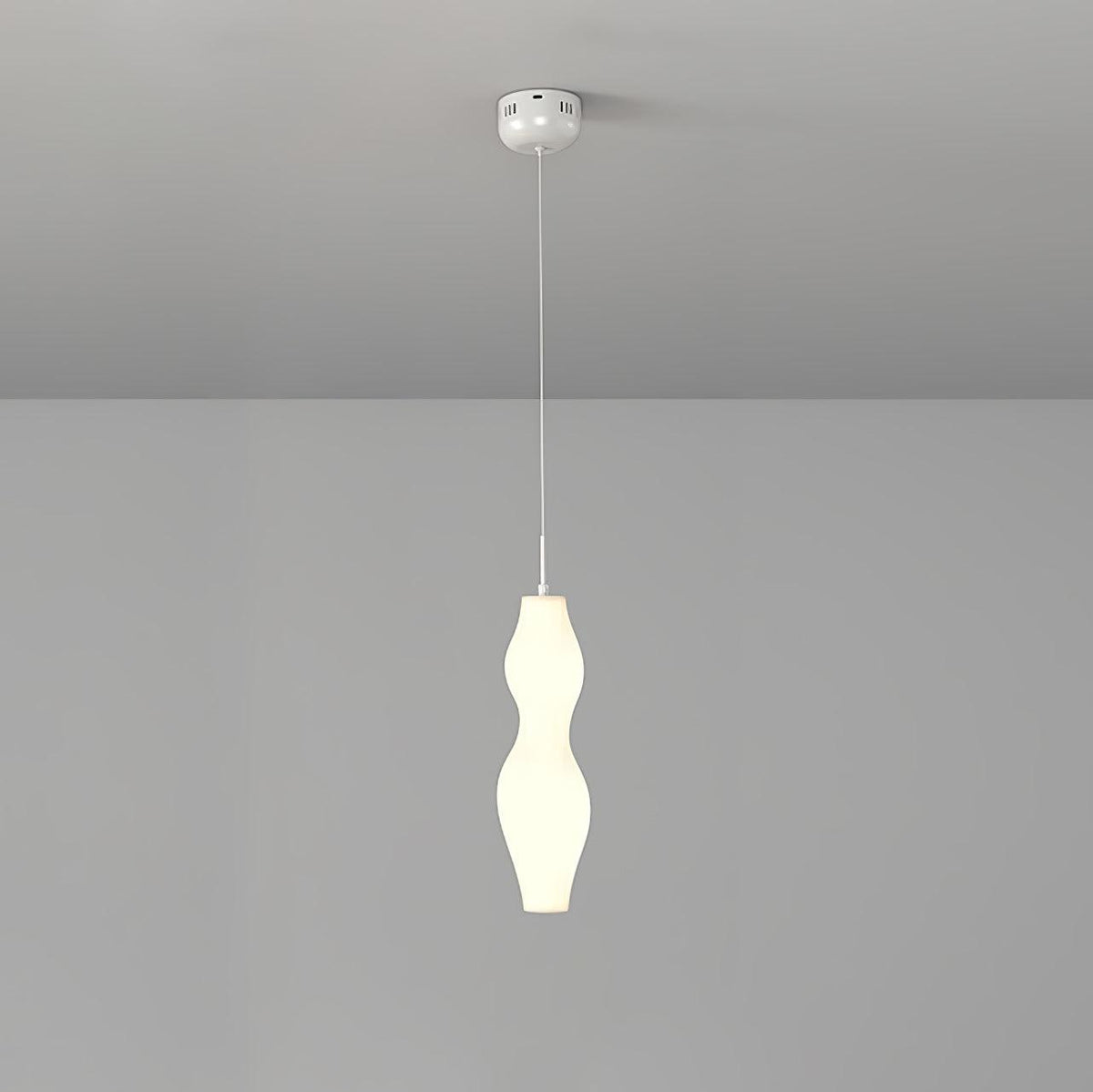 Empirico Sculptural LED Pendant Light in White Polyethylene