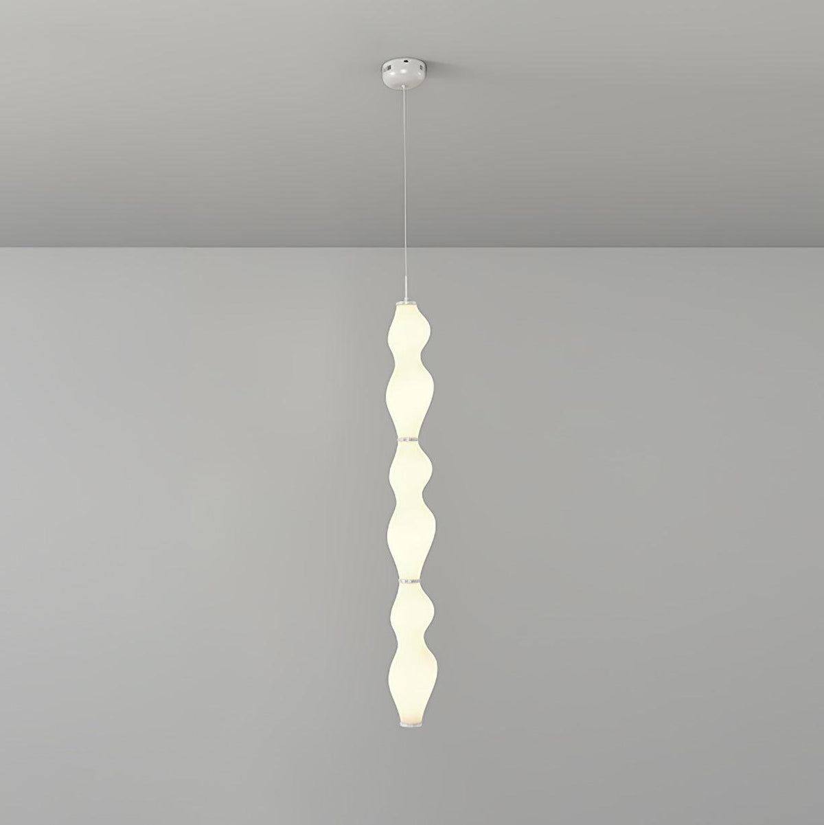Empirico Sculptural LED Pendant Light in White Polyethylene