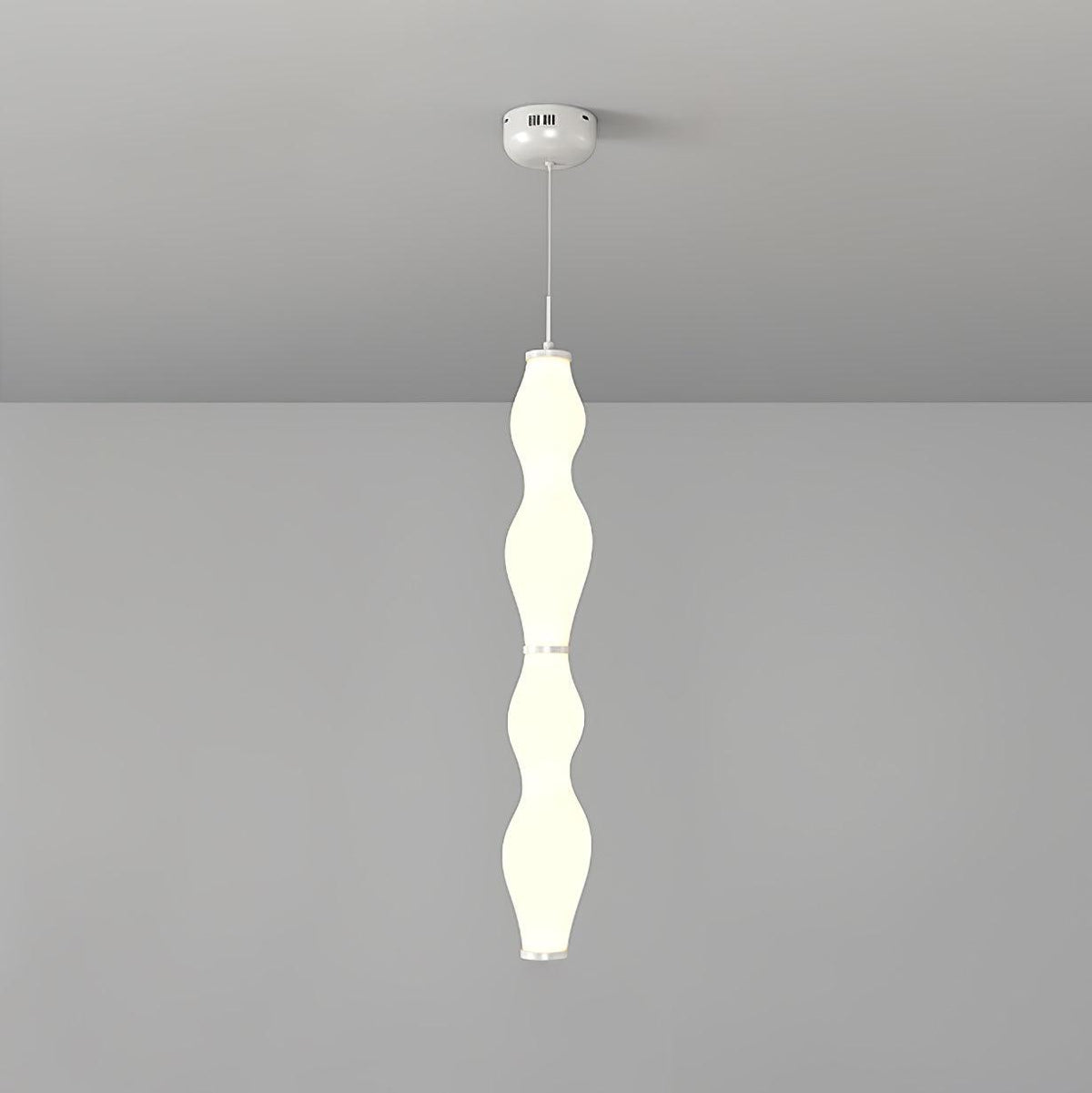 Empirico Sculptural LED Pendant Light in White Polyethylene