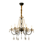 Empress Crystal Chandelier – Black Iron & Crystal Drops for Dining Room and Living Room