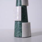 Duomo Marble Table Lamp – Sculptural Stone Base with Fabric Shade