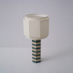 Modari Striped Stone Table Lamp – Travertine & Marble Sculptural Accent Light