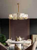 Enamel Lotus Chandelier