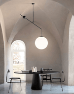 Equinox Balance Pendant Light – Modern Minimalist Glass Globe Chandelier