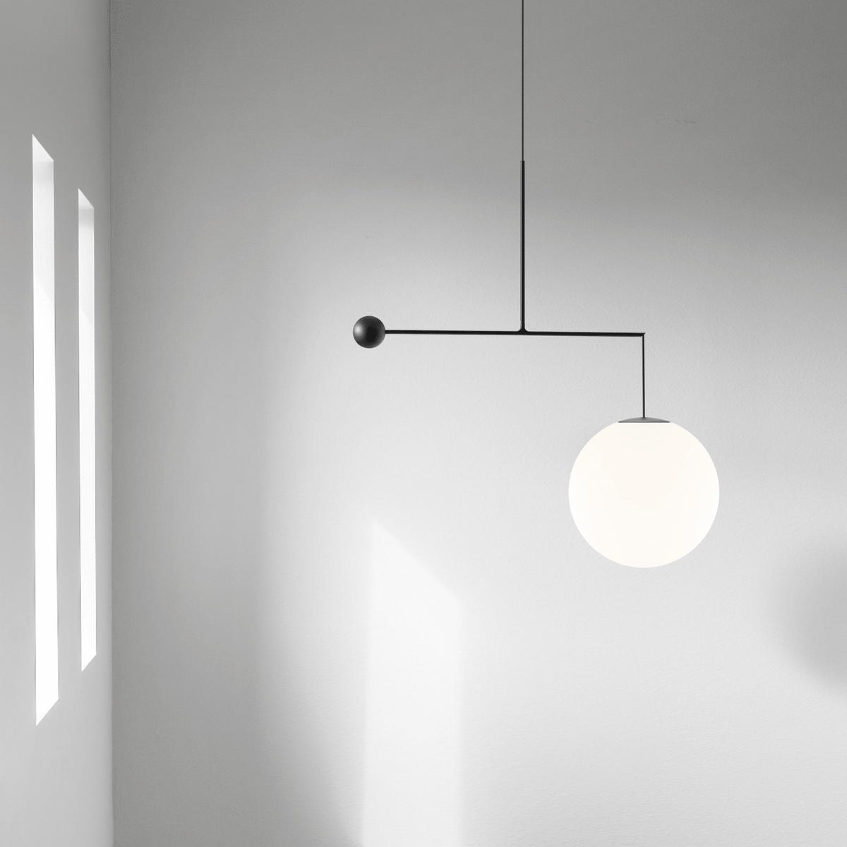Equinox Balance Pendant Light – Modern Minimalist Glass Globe Chandelier