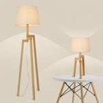 Escada Tripod Wooden Floor Lamp