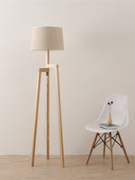 Escada Tripod Wooden Floor Lamp