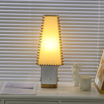 Estela Table Lamp – Tailored Grey & White Shade with Brass Accent