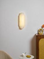 Estelle Wall Sconce in Natural Alabaster — Layered Stone LED Wall Light