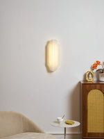 Estelle Wall Sconce in Natural Alabaster — Layered Stone LED Wall Light