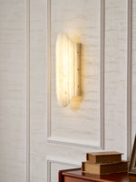 Estelle Wall Sconce in Natural Alabaster — Layered Stone LED Wall Light