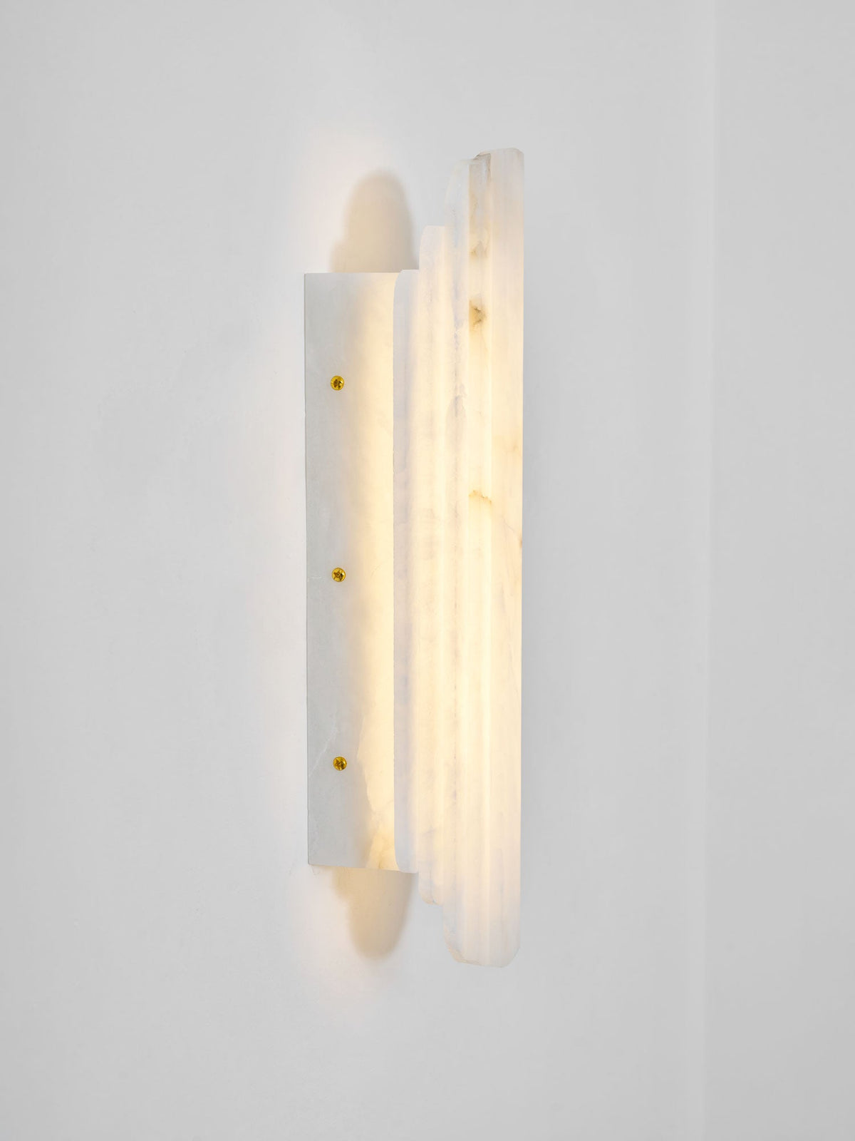 Estelle Wall Sconce in Natural Alabaster — Layered Stone LED Wall Light