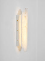 Estelle Wall Sconce in Natural Alabaster — Layered Stone LED Wall Light