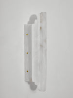 Estelle Wall Sconce in Natural Alabaster — Layered Stone LED Wall Light