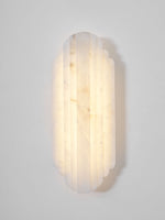 Estelle Wall Sconce in Natural Alabaster — Layered Stone LED Wall Light