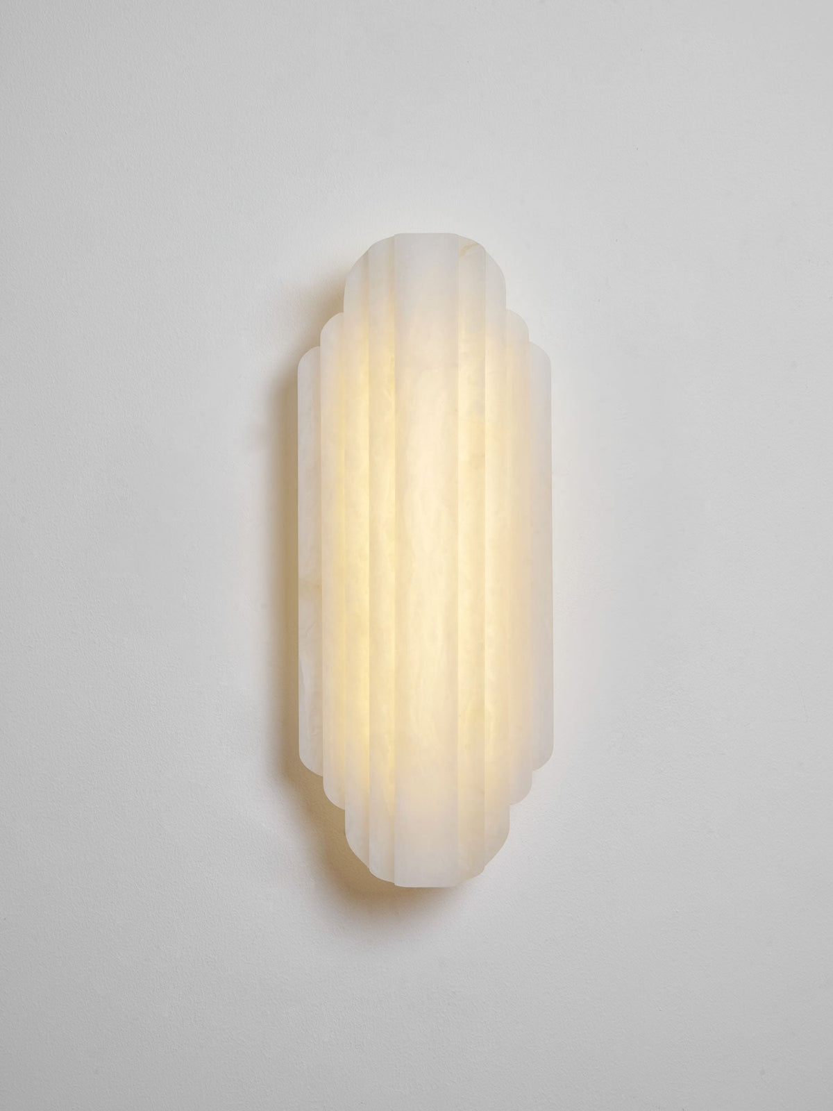 Estelle Wall Sconce in Natural Alabaster — Layered Stone LED Wall Light