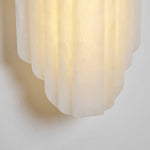 Estelle Wall Sconce in Natural Alabaster — Layered Stone LED Wall Light