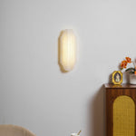 Estelle Wall Sconce in Natural Alabaster — Layered Stone LED Wall Light