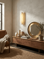 Estelle Wall Sconce in Natural Alabaster — Layered Stone LED Wall Light