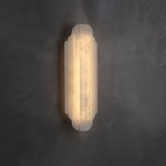 Estelle Wall Sconce in Natural Alabaster — Layered Stone LED Wall Light
