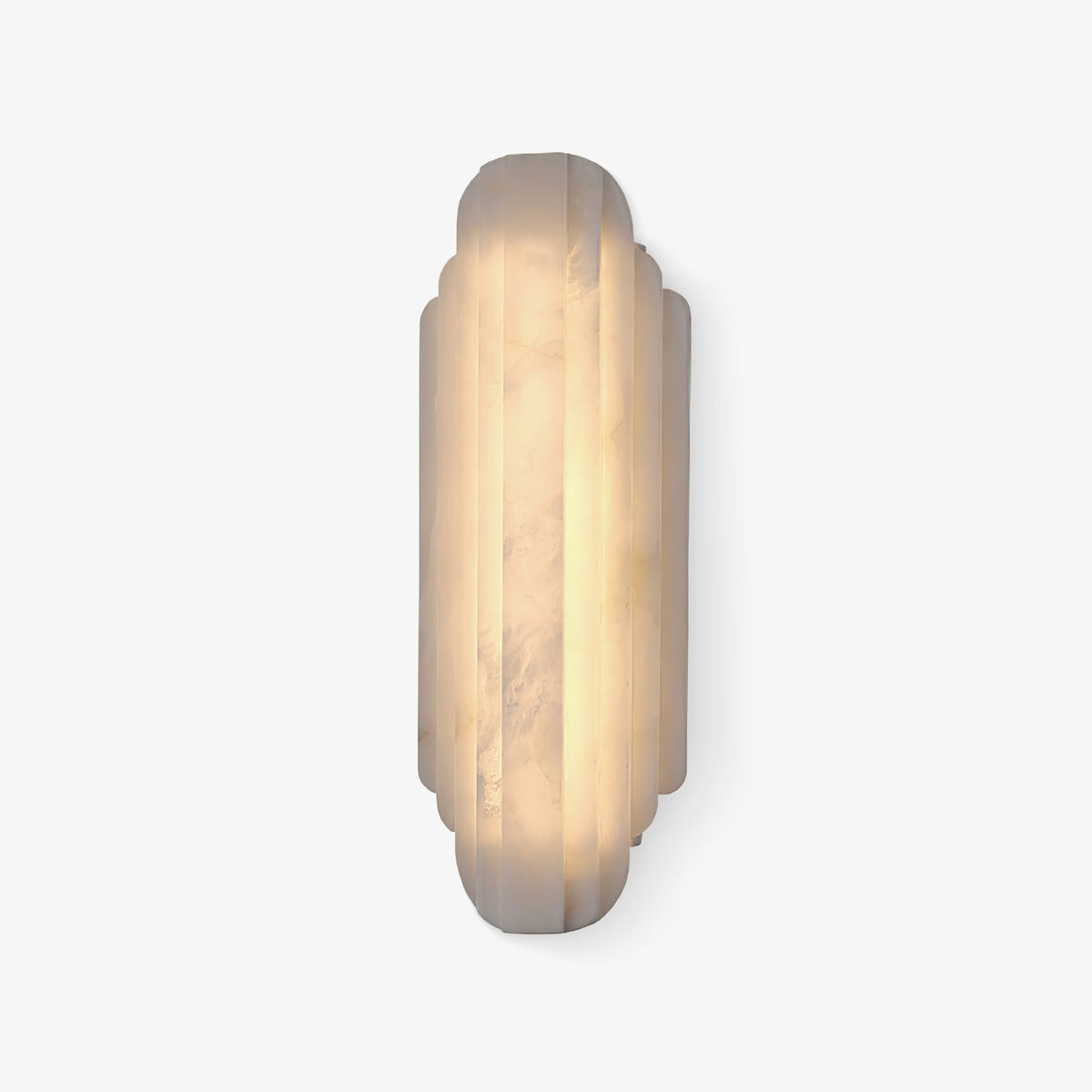 Estelle Wall Sconce in Natural Alabaster — Layered Stone LED Wall Light