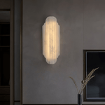 Estelle Wall Sconce in Natural Alabaster — Layered Stone LED Wall Light