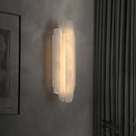 Estelle Wall Sconce in Natural Alabaster — Layered Stone LED Wall Light