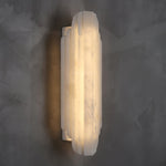 Estelle Wall Sconce in Natural Alabaster — Layered Stone LED Wall Light