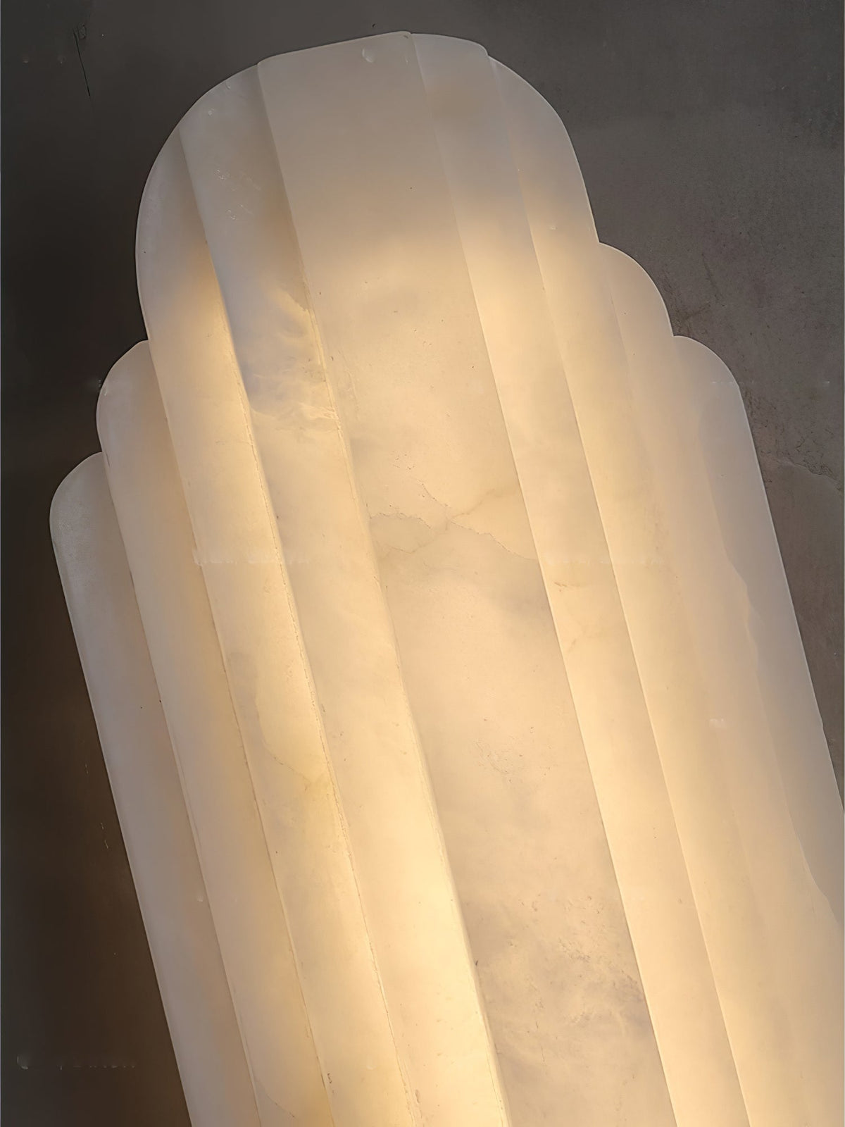 Estelle Wall Sconce in Natural Alabaster — Layered Stone LED Wall Light