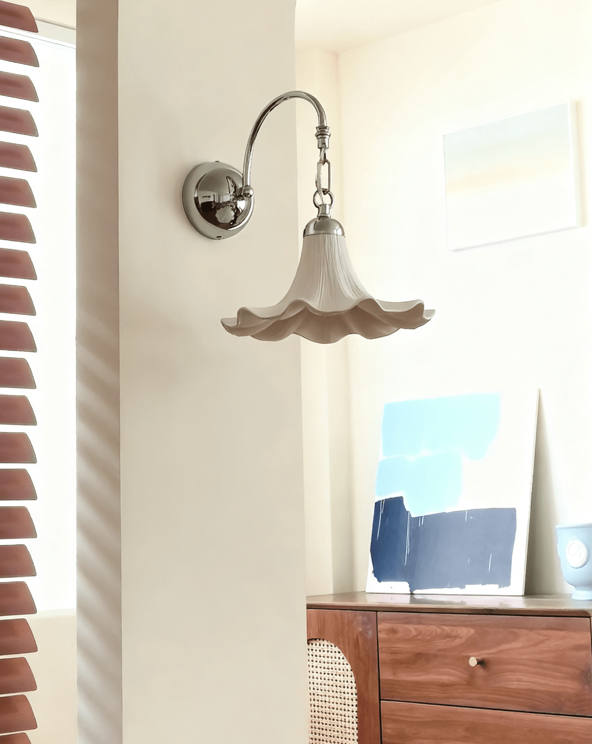 Ethereal Petal Wall Sconce – Modern Ceramic Wall Light for Bedroom & Living Room