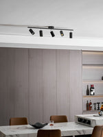 Evanna Modern Ceiling Light with Adjustable Spotlights, Gold Accents
