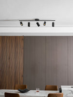 Evanna Modern Ceiling Light with Adjustable Spotlights, Gold Accents