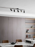Evanna Modern Ceiling Light with Adjustable Spotlights, Gold Accents