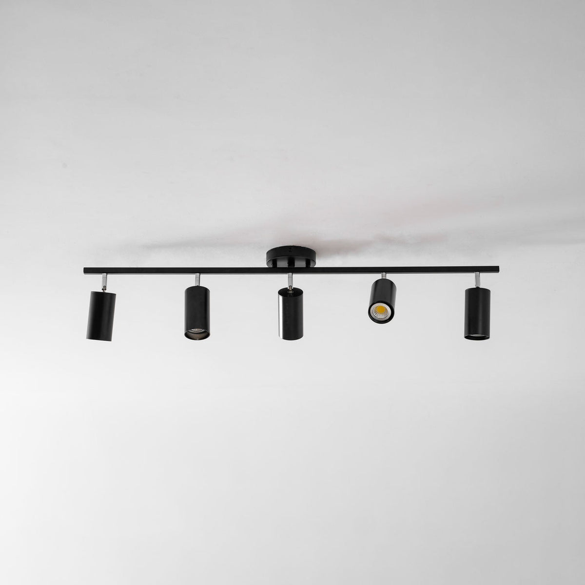 Evanna Modern Ceiling Light with Adjustable Spotlights, Gold Accents