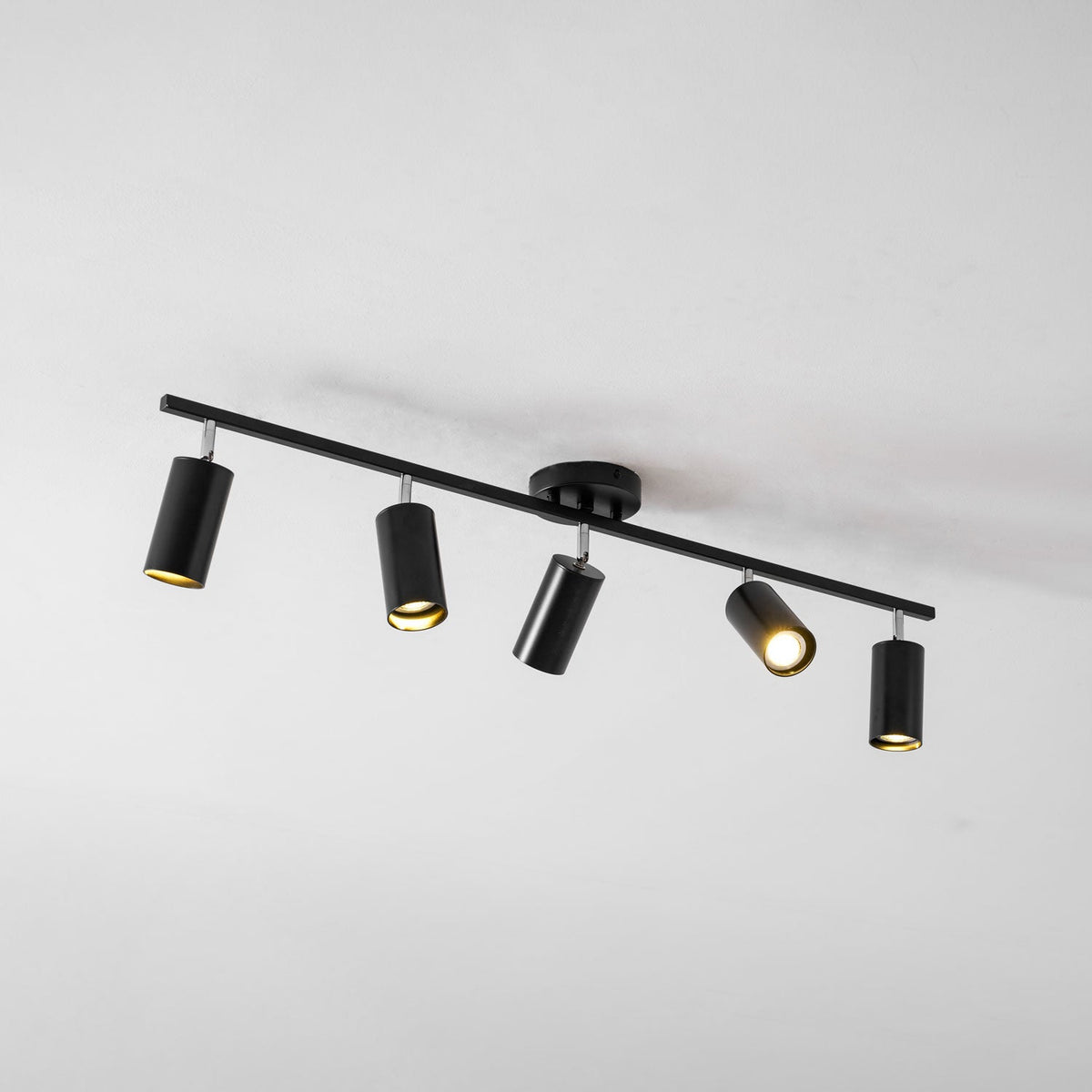 Evanna Modern Ceiling Light with Adjustable Spotlights, Gold Accents
