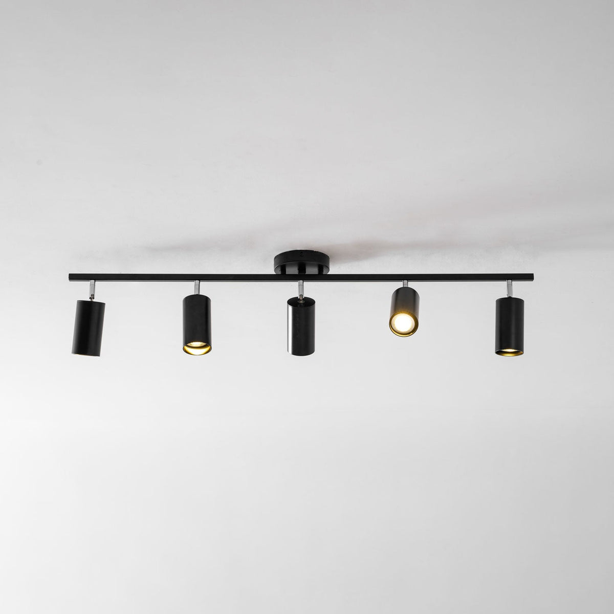 Evanna Modern Ceiling Light with Adjustable Spotlights, Gold Accents