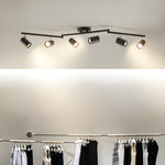 Evanna Modern Ceiling Light with Adjustable Spotlights, Gold Accents