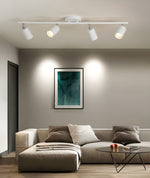 Evanna Modern Ceiling Light with Adjustable Spotlights, Gold Accents